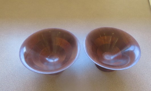 Pair of segmented dishes won a commended certificate for Nick Adamek